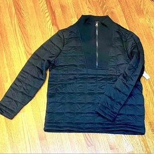 NWT GapFit Quilted Jacquard Half-Zip Sweatshirt